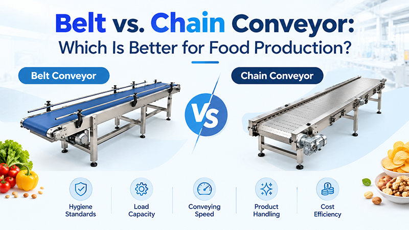 Belt vs. Chain Conveyor: Which Is Better for Food Production?
